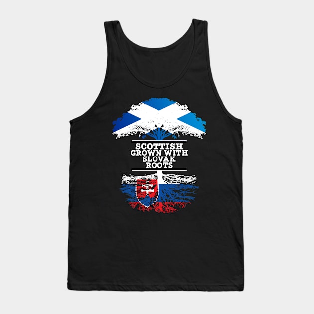 Scottish Grown With Slovak Roots - Gift for Slovak With Roots From Slovakia Tank Top by Country Flags